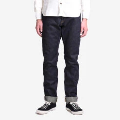 0605-BESP "Going To Battle" 18oz ID X Beige Selvedge Denim - Natural Tapered Fit -Fashion Menswear Store 18ozIDxBeigeNaturalTapered Indigo02 52e54c48 8125 4fc1 a3d7 2b65e3fea77b