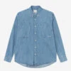 Foret Alive Washed Denim Shirt - Light Indigo -Fashion Menswear Store ALIVESHIRT LIGHTDENIM01