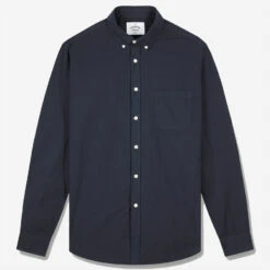 Atlantico Seersucker Long-Sleeve Shirt - Navy