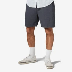 Atlantico Seersucker Easy Shorts - Navy -Fashion Menswear Store ATLANTICO SHORTS NAVY 1279