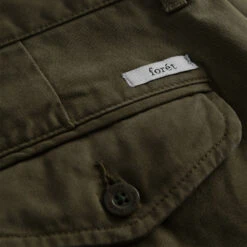 Foret Brook Twill Chino Pants - Army Green -Fashion Menswear Store BROOKTWILLCHINOPANTS ArmyGreen02