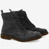 Bootflex Suede Derby Boots - Gunmetal Grey -Fashion Menswear Store BootflexSuedeDerbyBoots GunmetalGrey01