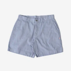 Cotton Oxford Shorts - Sax Blue