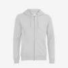 Colorful Standard Classic Organic Zip Hoodie - Cloudy Grey -Fashion Menswear Store CS1007 ClassicOrganicZipHood CloudyGrey Extra0