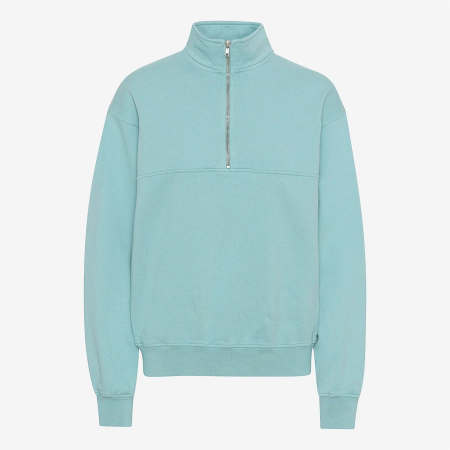 Colorful Standard Classic Organic Quarter Zip - Teal Blue 3 Colorful Standard Classic Organic Quarter Zip - Teal Blue