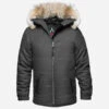 Cambridge Mid-Weight Parka - Charcoal -Fashion Menswear Store Cambridge Charcoal 01 3d2d4a62 10b1 4921 847a 420e7745a60e