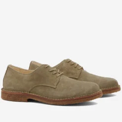 Cityflex Suede Derby Shoe - Military Green