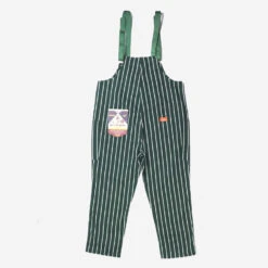 Fisherman's Bib Overall - Dark Green Stripe