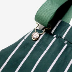 Fisherman's Bib Overall - Dark Green Stripe -Fashion Menswear Store CookmanFisherman sBibOverall Stripe DarkGreen03