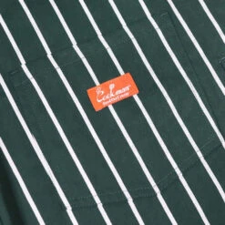 Fisherman's Bib Overall - Dark Green Stripe -Fashion Menswear Store CookmanFisherman sBibOverall Stripe DarkGreen04