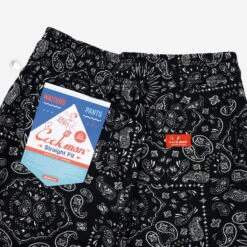 Waiter's Pants - Black Paisley -Fashion Menswear Store CookmanWaiter sPants Paisley Black04