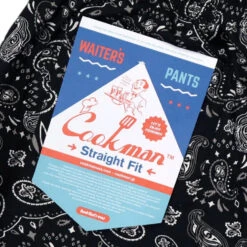 Waiter's Pants - Black Paisley -Fashion Menswear Store CookmanWaiter sPants Paisley Black07