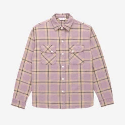 Crosscut Flannel - Mauve Slub Check