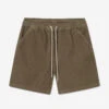 Foret Dose Easy Corduroy Shorts - Army Green -Fashion Menswear Store DOSECORDUROYSHORTS ARMY01