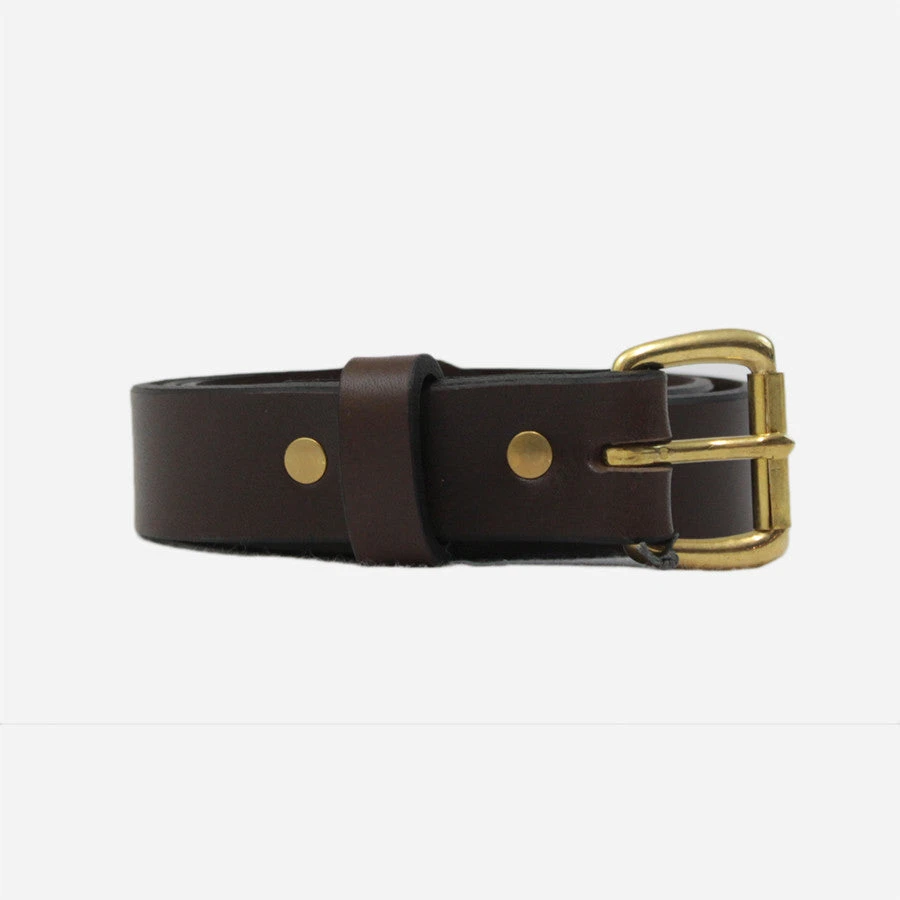 Daily 11oz Leather Belt - Brown/Brass 3 Daily 11oz Leather Belt - Brown/Brass