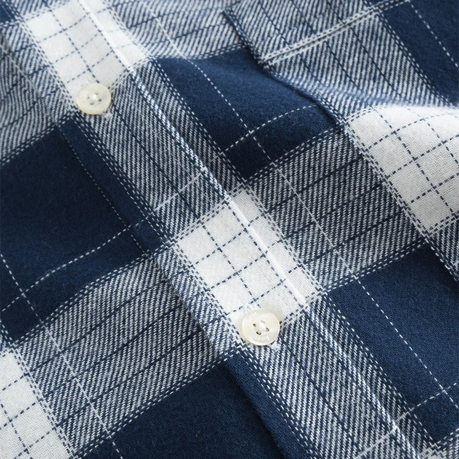 Foret Dale Flannel Shirt - Navy 5 Foret Dale Flannel Shirt - Navy - Image 3