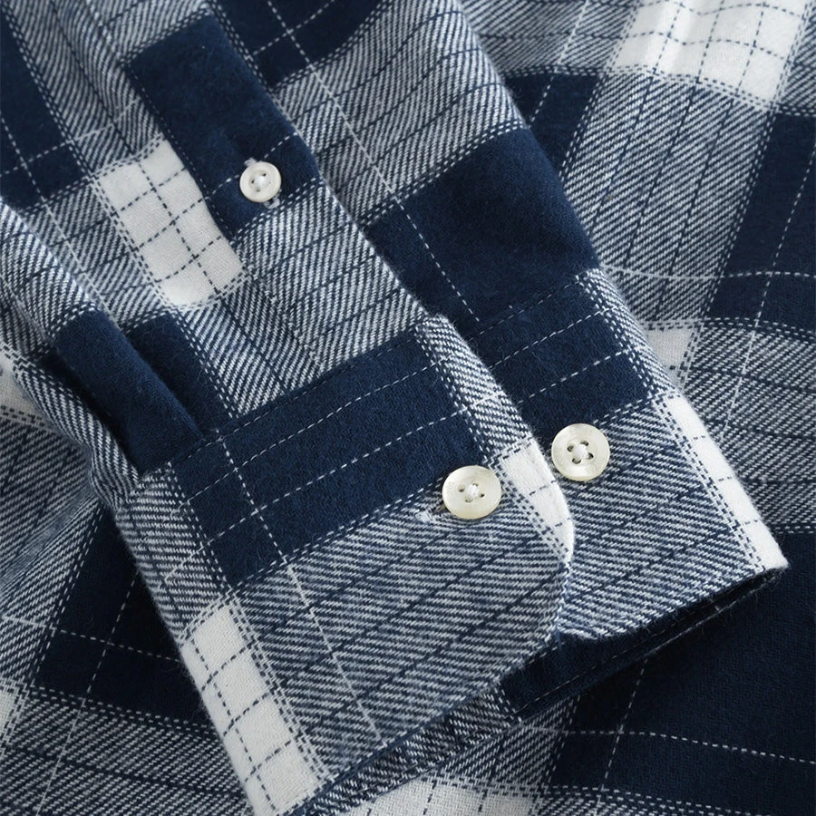 Foret Dale Flannel Shirt - Navy 6 Foret Dale Flannel Shirt - Navy - Image 4