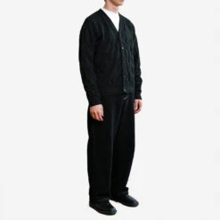 Ecopet Quilting Cardigan - Black -Fashion Menswear Store ECOPETQUILTINGCARDIGAN Black02