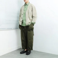 Engineer Side Pocket Cardigan - Tea Green -Fashion Menswear Store EngineerSidePocketCardigan TeaGreen07