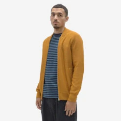 Essa Merino Wool Zipper Cardigan - Tinsel Gold -Fashion Menswear Store EssaMerinoWoolZipperCardigan TinselGold05 5f46a7d1 bb40 498a 88f1 4b630c6817e3