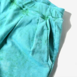 French Terry Pleated Shorts - Tie Dye Green + Mineral -Fashion Menswear Store FrenchTerryPleatedShorts TieDyeGreen Mineral04 dc57e429 1560 408f abed 2f2f4c7dcbdb
