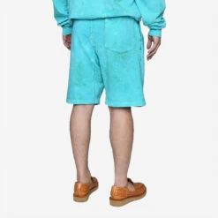 French Terry Pleated Shorts - Tie Dye Green + Mineral -Fashion Menswear Store FrenchTerryPleatedShorts TieDyeGreen Mineral08 52d07edf 2ada 49fa 8de4 f30cc1be80a3