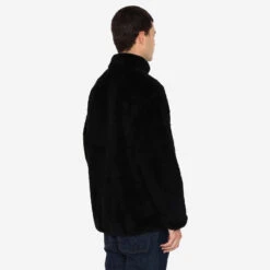 High Pile Stand Collar Jacket - Smoke Blue -Fashion Menswear Store HIGHPILEZIPSTANDCOLLARJACKET SMOKEBLUE06 c54477ff 5a34 4ce1 a568 f2e366a5e8e3