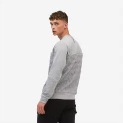 Heatloft Crew Sweatshirt - Alloy Grey -Fashion Menswear Store HeatloftCrewSweatshirt AlloyGrey02