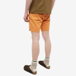 Armor-Lux Heritage Drawstring Easy Shorts - Rusty Orange -Fashion Menswear Store HeritageDrawstringShorts RustyOrange04