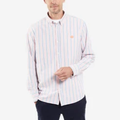 Armor-Lux Heritage L/S Oxford Shirt - Pink Fancy Stripe -Fashion Menswear Store HeritageLong SleeveShirt FancyStripe03 ea120c37 06fd 4e35 8771 214a492666b2