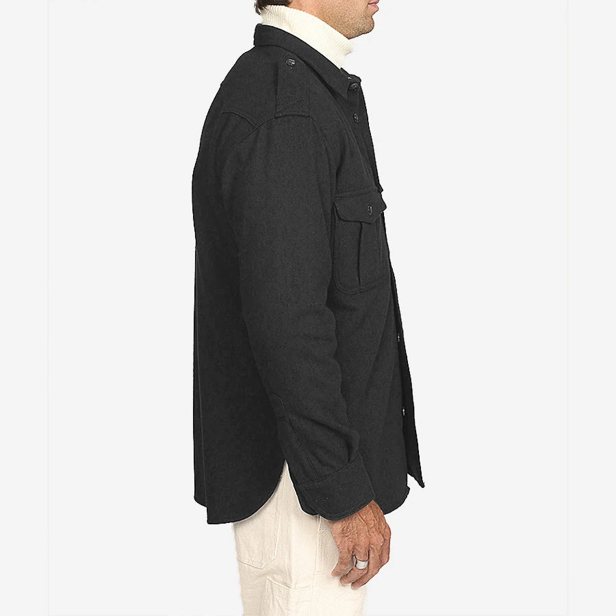 Homer Army Wool Overshirt - Grey 4 Homer Army Wool Overshirt - Grey - Image 2