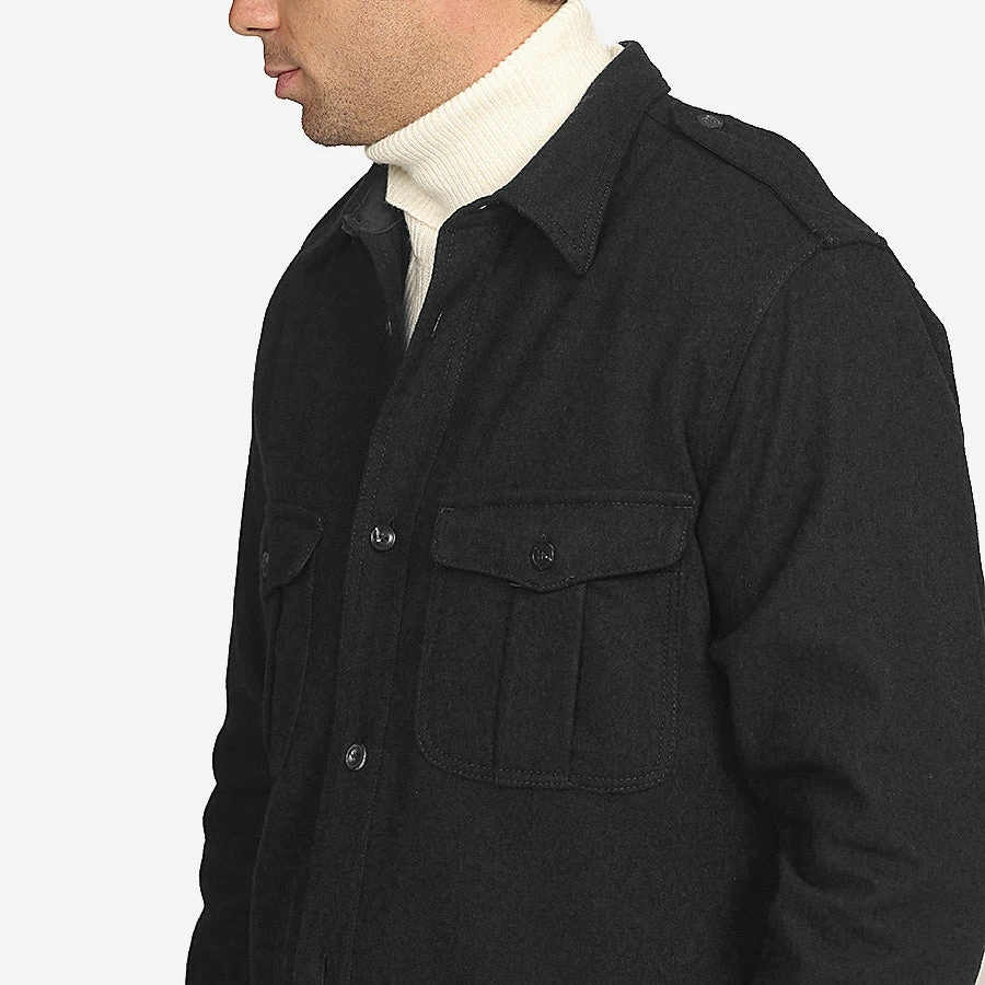 Homer Army Wool Overshirt - Grey 5 Homer Army Wool Overshirt - Grey - Image 3