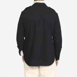 Homer Army Wool Overshirt - Navy 10 Homer Army Wool Overshirt - Navy -Fashion Menswear Store HomerArmyOvershirt NavyWool06