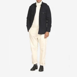 Homer Army Wool Overshirt - Navy 11 Homer Army Wool Overshirt - Navy -Fashion Menswear Store HomerArmyOvershirt NavyWool07