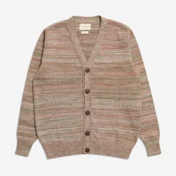 Kiyo Twisted Yarn Polo Cardigan - Turf Green / Multi