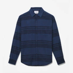 Labrosa Stripe Flannel Shirt - Blue