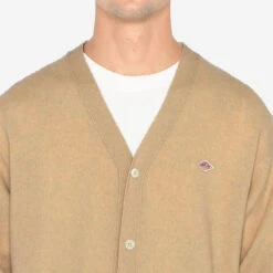 Lambswool V-Neck Knit Cardigan - Camel -Fashion Menswear Store LAMBSWOOLV NECKKNITCARDIGAN Camel07 8a146fd3 846a 47f6 ae74 ff9a953fe2f1