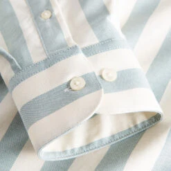 Foret Life Oxford Stripe L/S Shirt - Smoke Blue/Cloud -Fashion Menswear Store LIFESHIRT SMOKEBLUECLOUD03