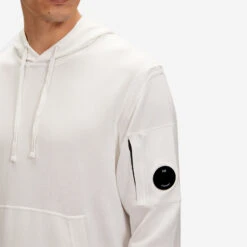 Light Terry Knitted Hoodie - Gauze White -Fashion Menswear Store LIGHTTERRYKNITTEDHOODIE GauzeWhite03