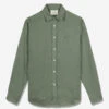 Linen Long-Sleeve Shirt - Dry Green 1 Linen Long-Sleeve Shirt - Dry Green -Fashion Menswear Store LINEN GREEN