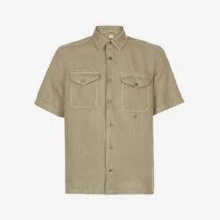Lino Pockets Shirt - Cobblestone