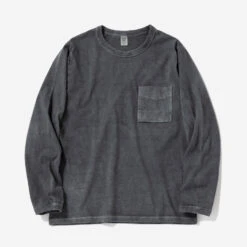 Long-sleeve Pocket T-Shirt - PD Fade Fence Gray