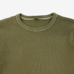 Long Sleeve Thermal Knit - Olive Green (MG AFR Exclusive) -Fashion Menswear Store Long Sleeve Thermal Knit Olive Green 02