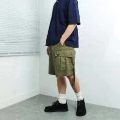 M65 Utility Cargo Shorts - Olive -Fashion Menswear Store M65SHORTS LIGHTGreen06