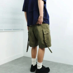 M65 Utility Cargo Shorts - Olive -Fashion Menswear Store M65SHORTS LIGHTGreen07