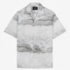 Marble Short-Sleeve Vacation Shirt - Grey 1 Marble Short-Sleeve Vacation Shirt - Grey -Fashion Menswear Store MARBLE