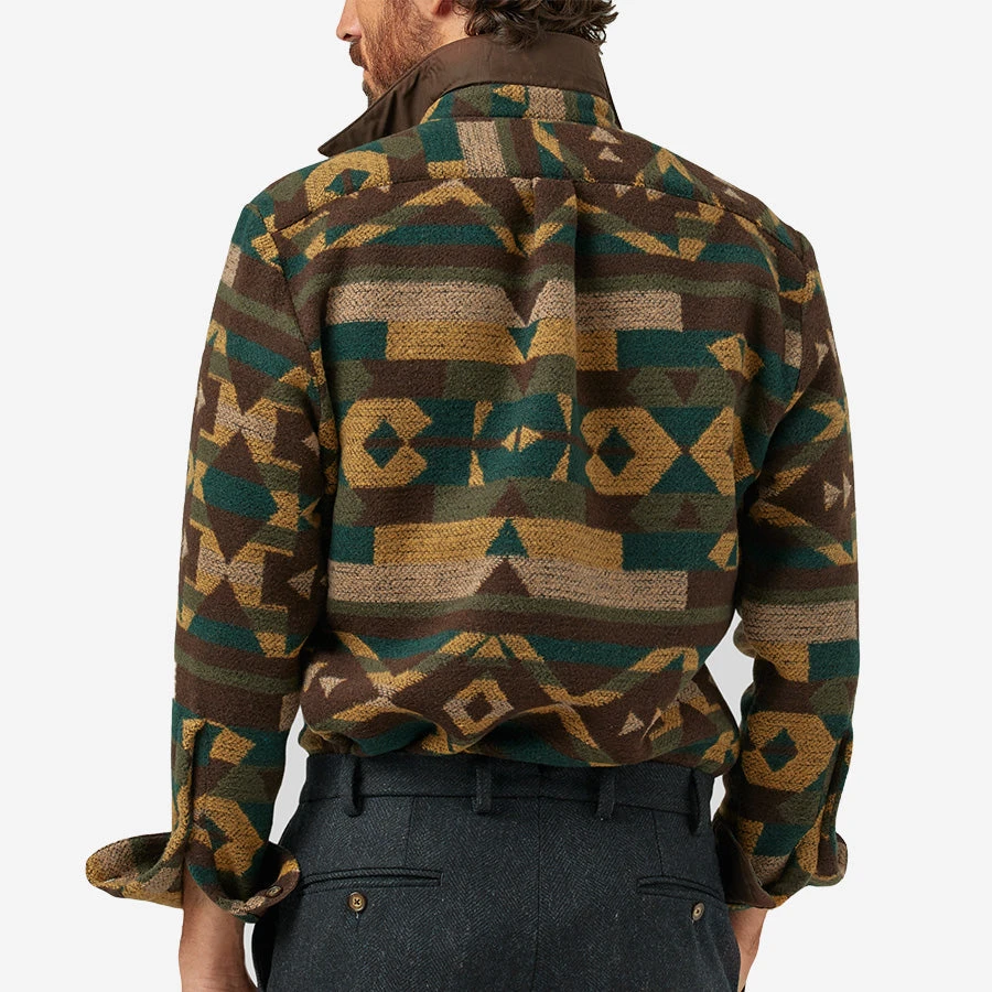 Morpheus Abstract Wool Overshirt - Brown 6 Morpheus Abstract Wool Overshirt - Brown - Image 4