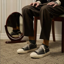 Military Standard Leather Low Sneaker - Black 11 Military Standard Leather Low Sneaker - Black -Fashion Menswear Store MilitaryStandardLeatherLow Black