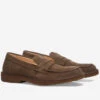 Mokaflex Suede Loafer Shoes - Dark Khaki