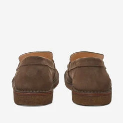 Mokaflex Suede Loafer Shoes - Dark Khaki -Fashion Menswear Store MokaflexSuedeLoaferShoes DarkKhaki03